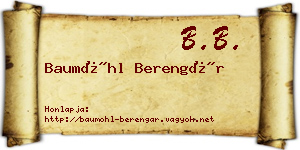 Baumöhl Berengár névjegykártya
